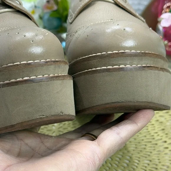 (E) DONNA CATTIVA Women's Platform Oxford Shoes leather with Laces,Size 7/6.5USA - Picture 12 of 13
